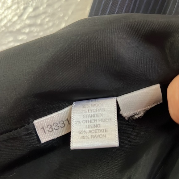 Ann Taylor blue pin stripe wool blazer - Picture 11 of 11